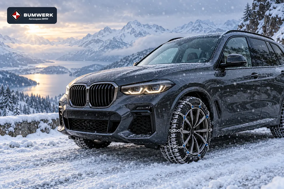 Цепи противоскольжения на BMW xDrive: какие выбрать и куда ставить