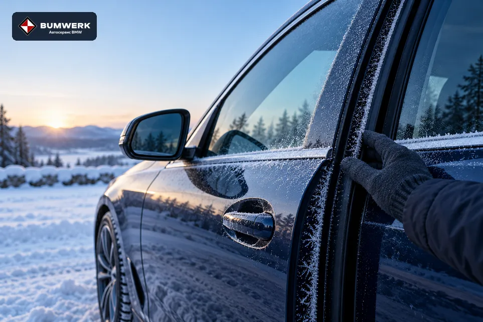 Примерзла дверь BMW зимой: что делать и когда нужен сервис