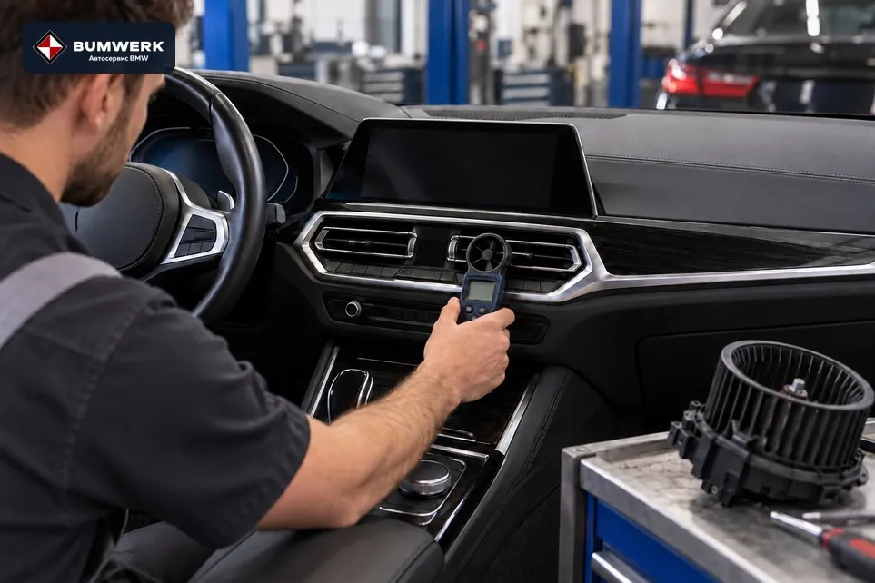 Вентилятор отопителя BMW не работает: причины и диагностика