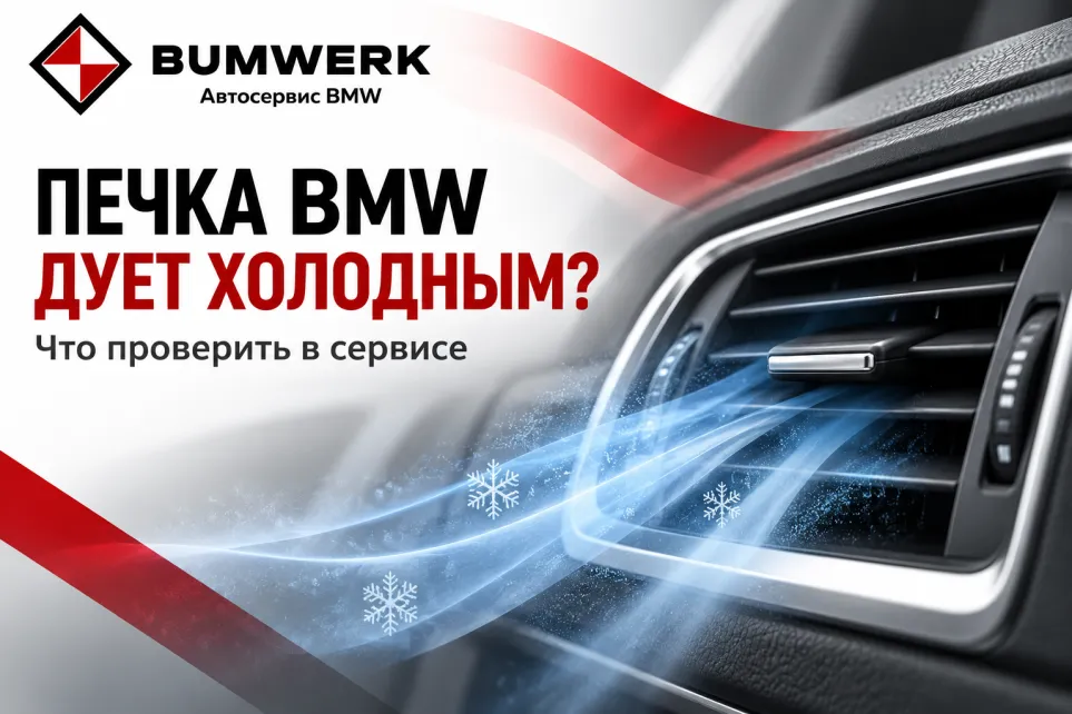 Печка BMW дует холодным воздухом: проверка отопления салона