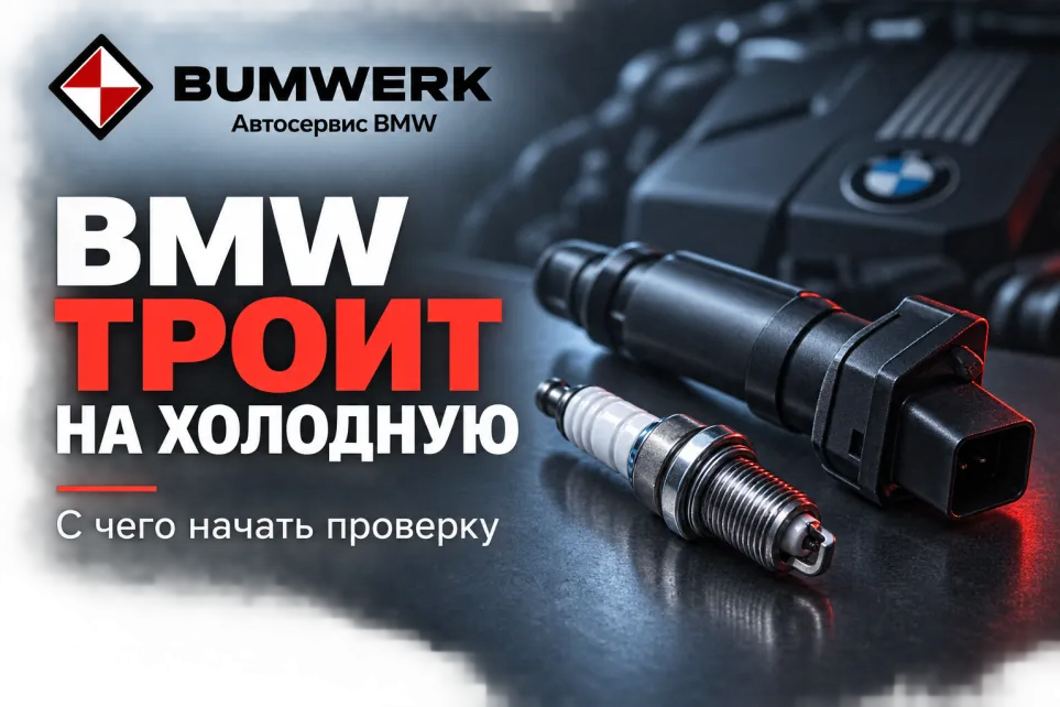 BMW троит на холодную: свеча и катушка зажигания